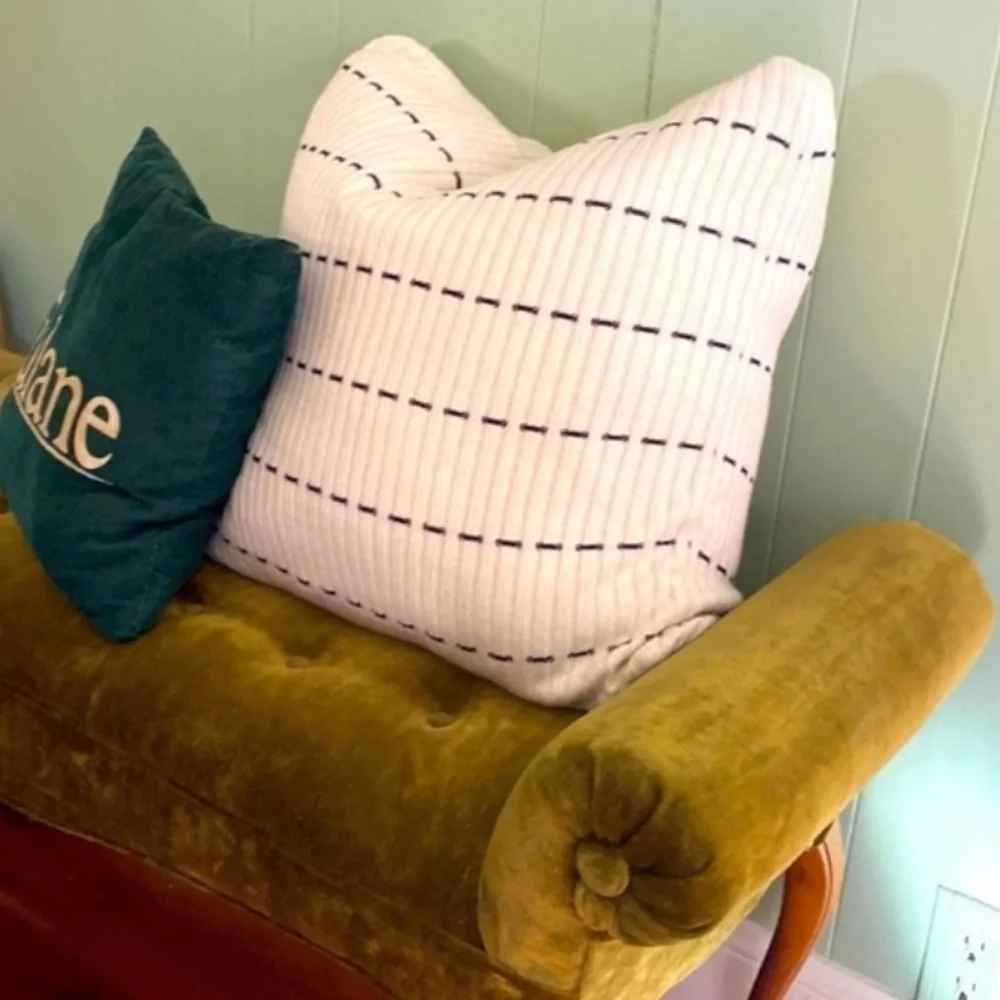 Down Feather Pillow Aztec Dash Cashmere Feel Knit Full Zip Pillow Cover Sample